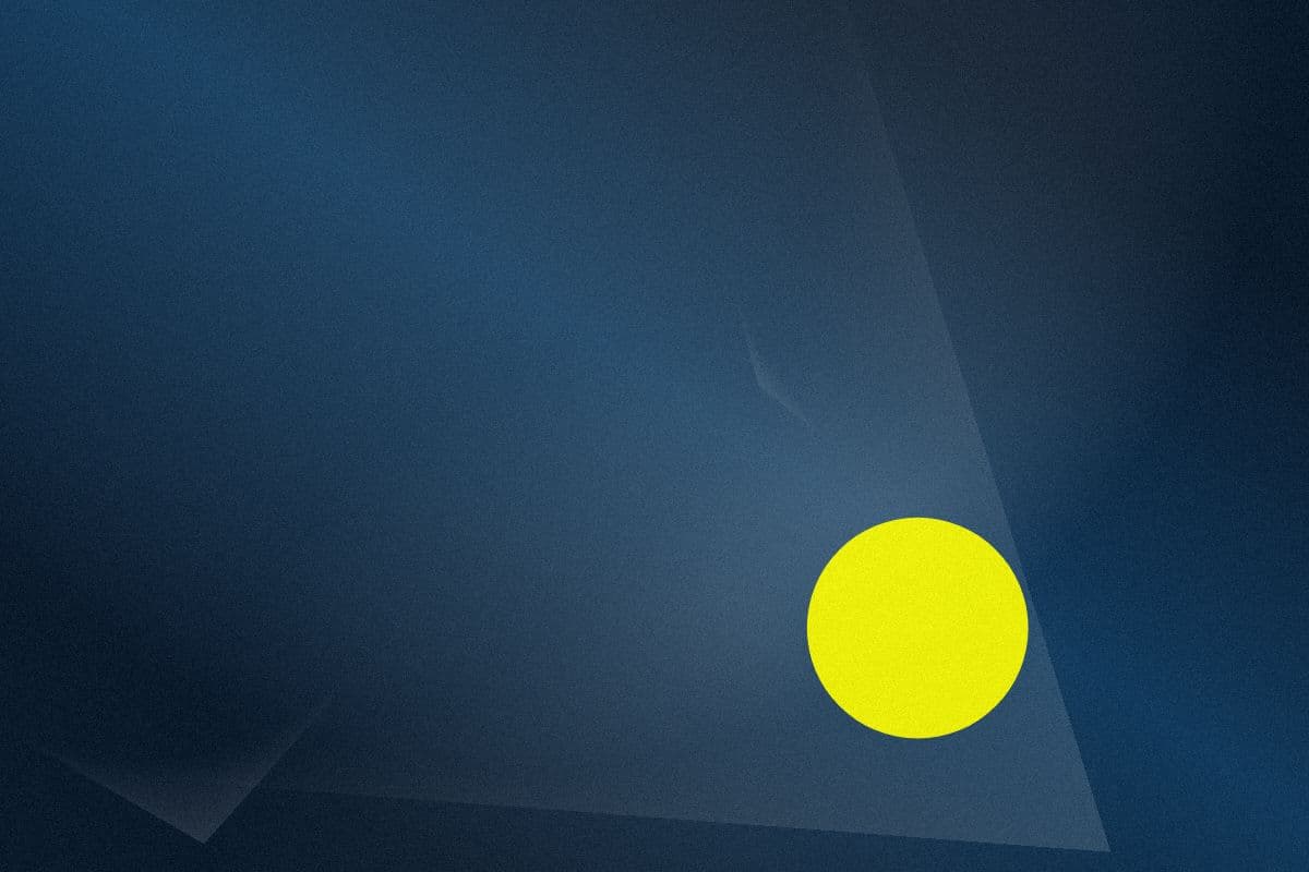 Tiefblauer Verlauf mit gelbem Balken
